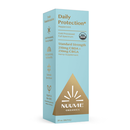 Organic CBGA+CBDA Daily Protection* Drops 250mg+250mg Peppermint - Full Spectrum
