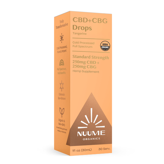 Organic CBG+CBD Tangerine Drops 250mg+250mg - Full Spectrum