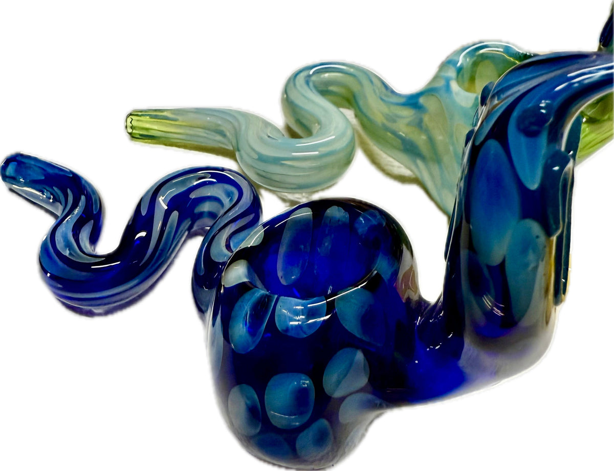 Ripkitty 5” COBRA Tobacco Dry Herb Hand Pipe Borosilicate Glass - Colors May Vary