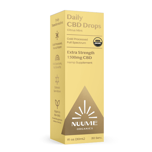 Organic Full Spec CBD Drops Citrus Mint - Extra Strength 1500mg
