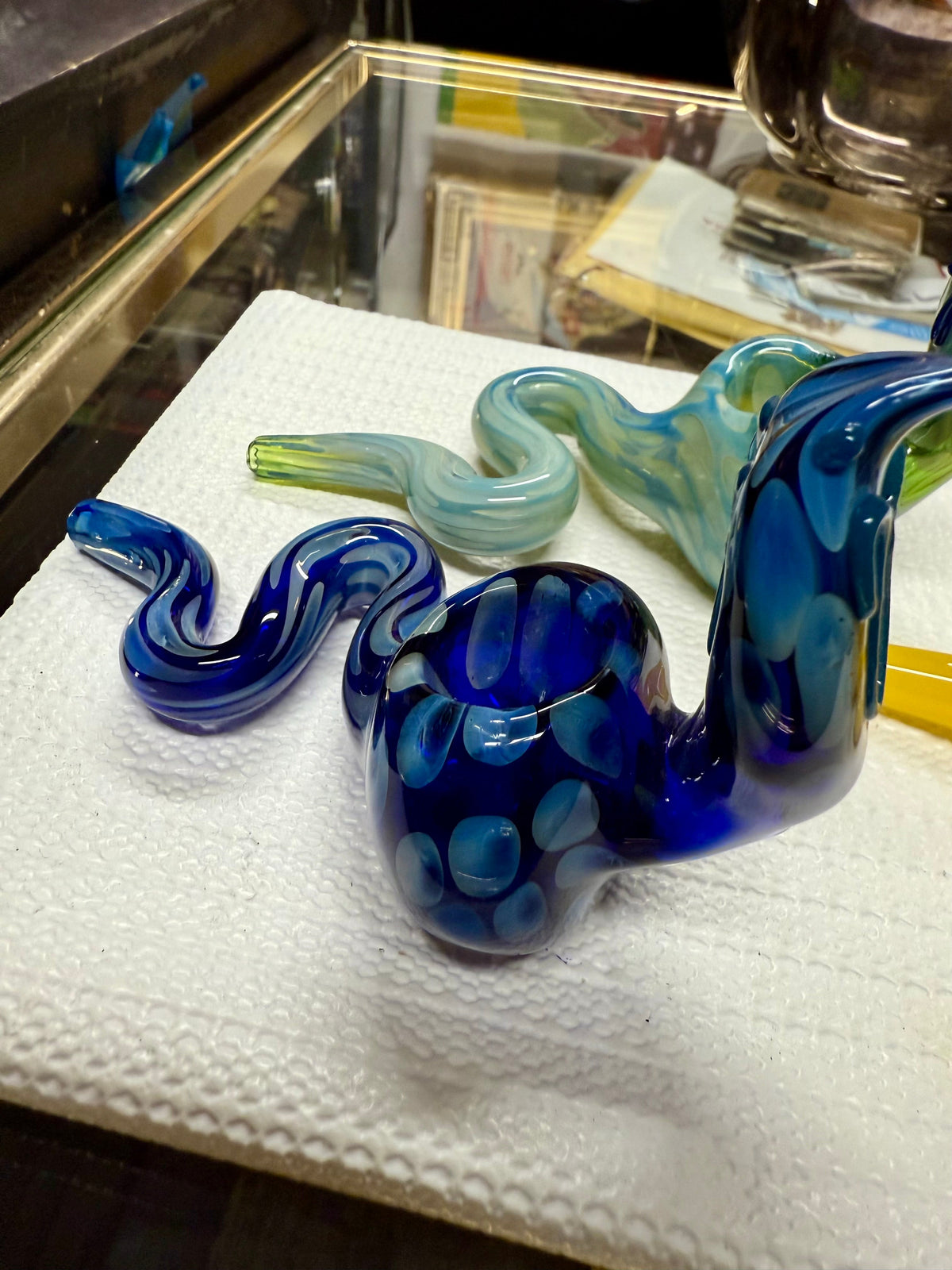 Ripkitty 5” COBRA Tobacco Dry Herb Hand Pipe Borosilicate Glass - Colors May Vary