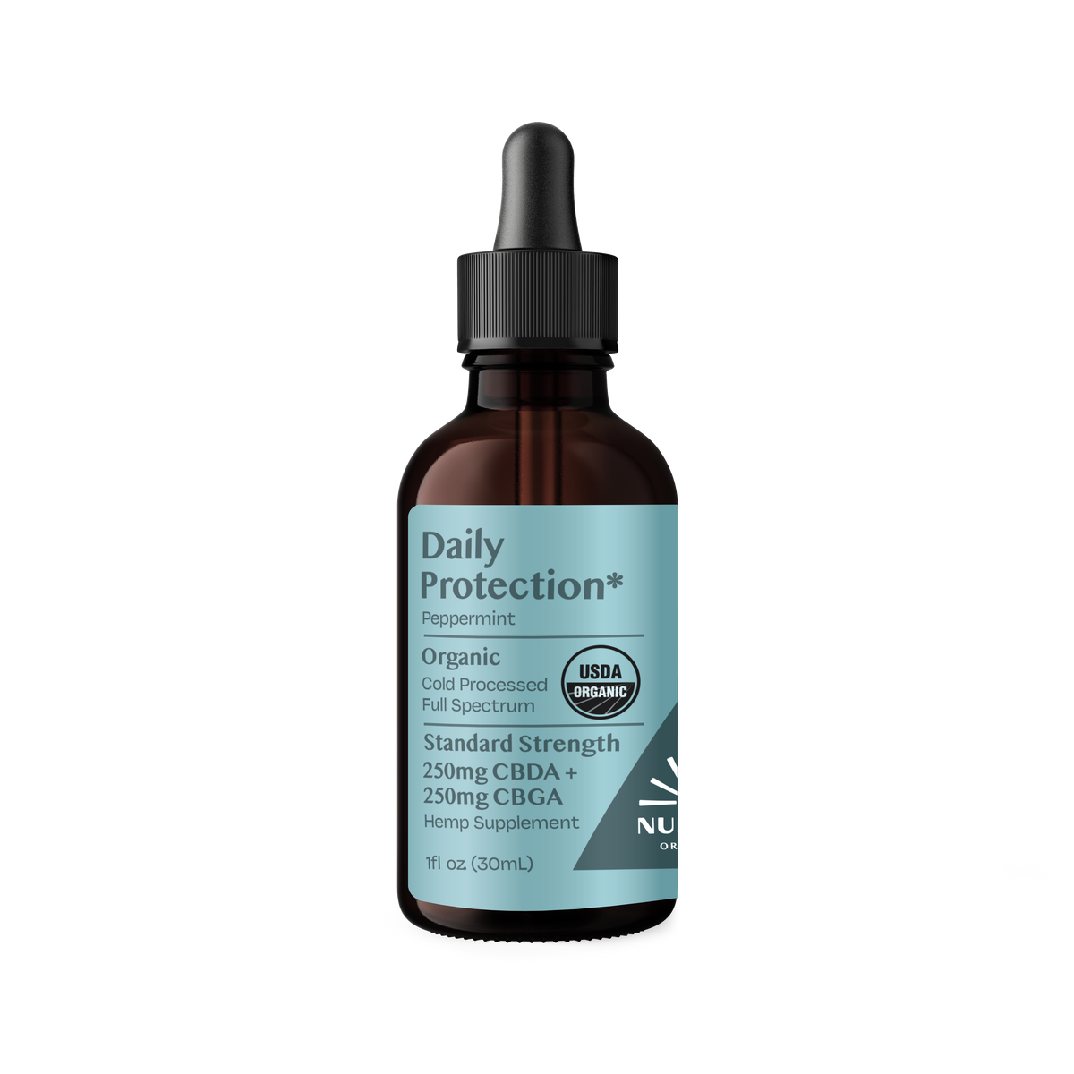 Organic CBGA+CBDA Daily Protection* Drops 250mg+250mg Peppermint - Full Spectrum