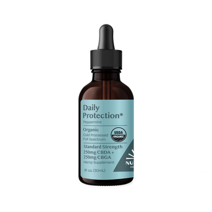 Organic CBGA+CBDA Daily Protection* Drops 250mg+250mg Peppermint - Full Spectrum